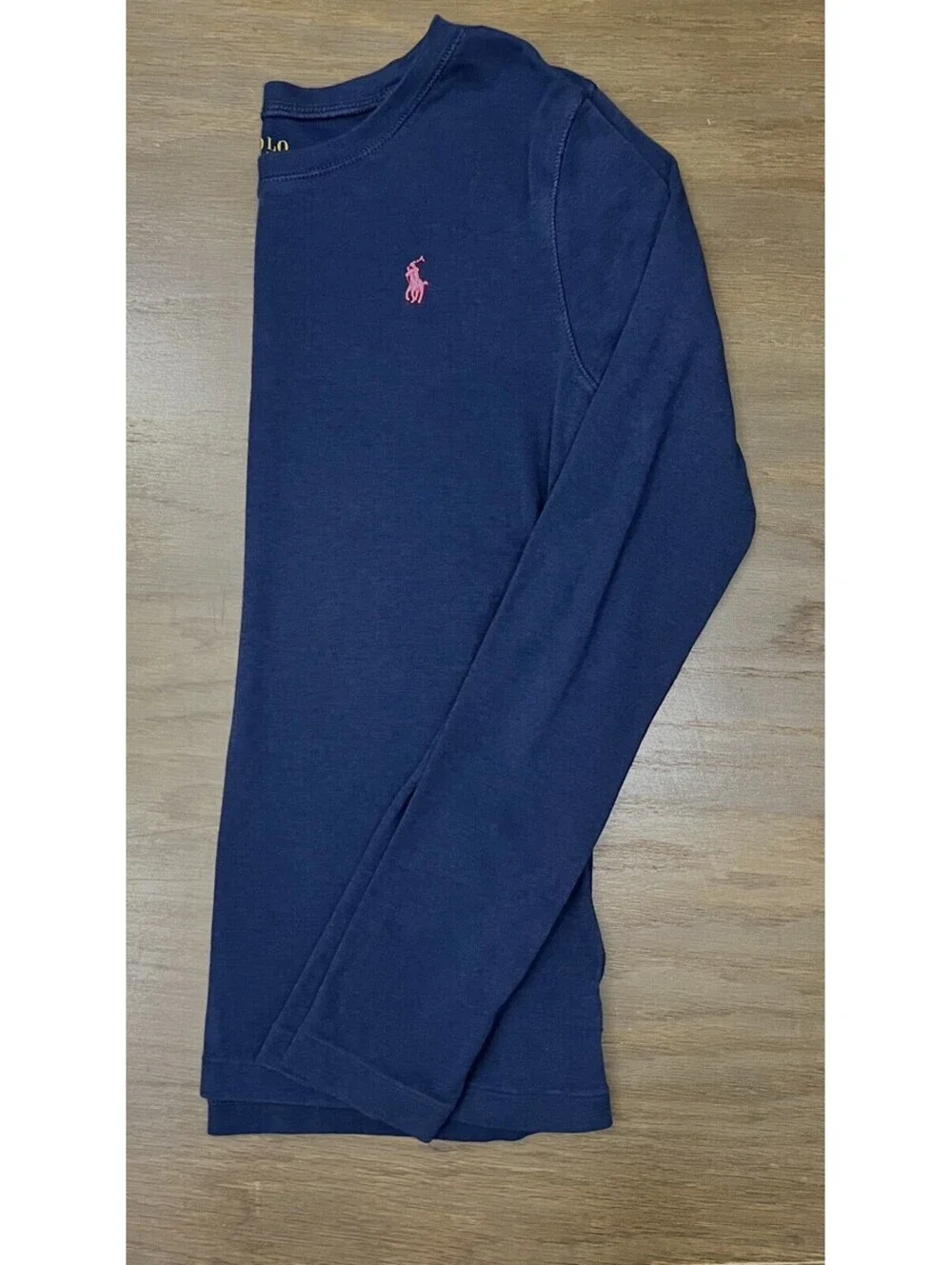 Polo Ralph Lauren Girls Sz. Large 14-16 Navy  Long Sleeved Tee. Soft cotton
